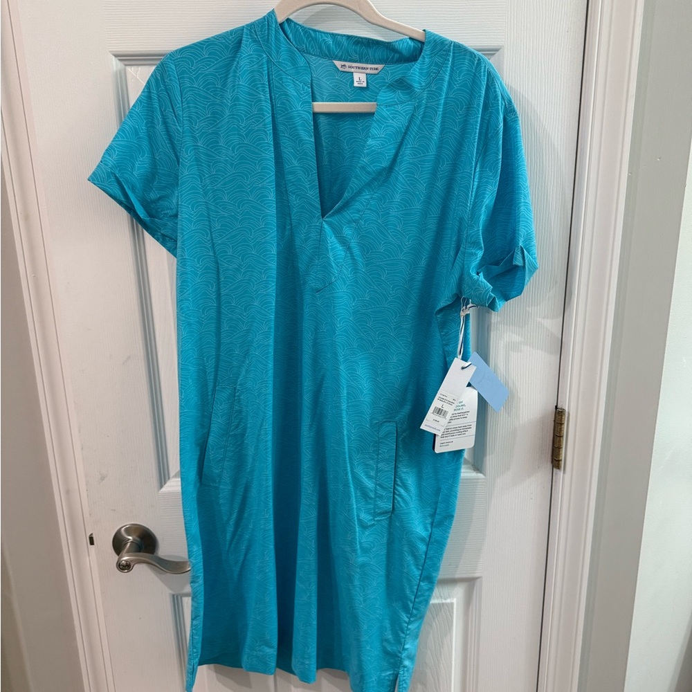 Southern Tide Turquoise Midi Dress